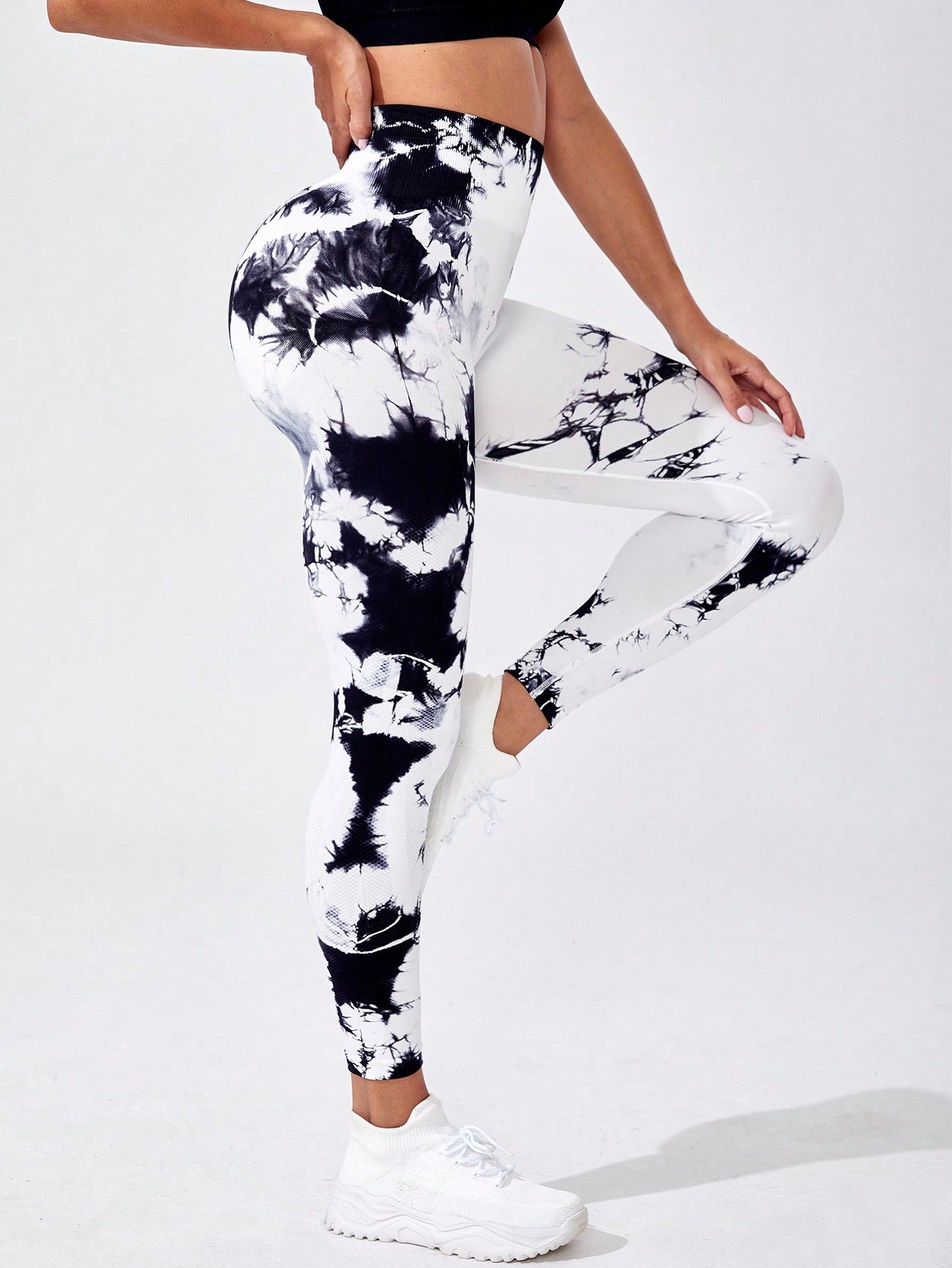 Core Rhythm Tie Dye Tummy Control Sports Leggings Yoga Women Pants