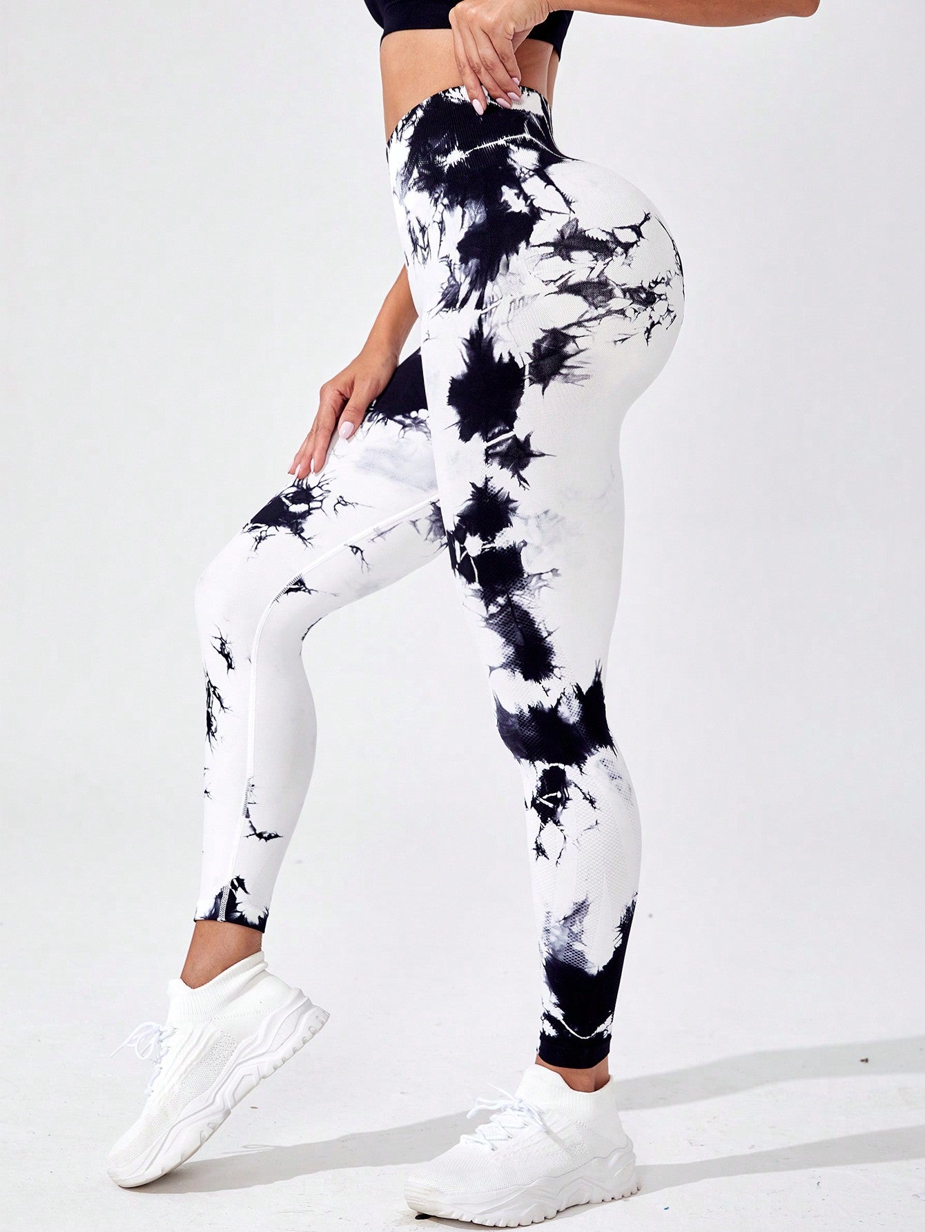 Core Rhythm Tie Dye Tummy Control Sports Leggings Yoga Women Pants